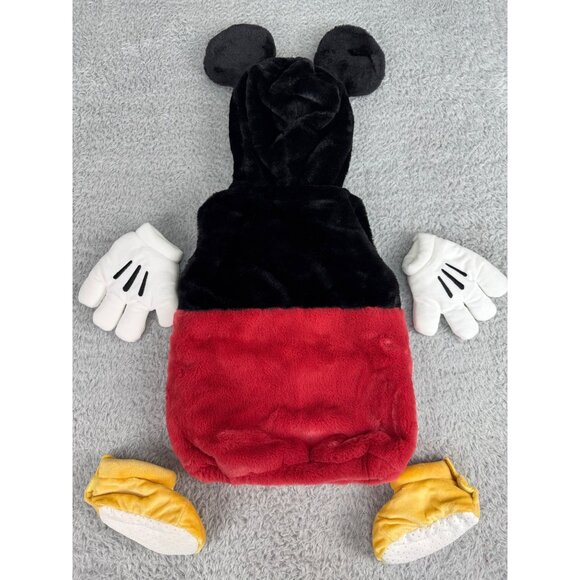 Disney Mickey Mouse Infant Costume 6-12 Mos By Pottery Barn Kids W/ Gloves/Shoes - Picture 2 of 16